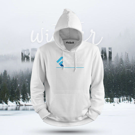 Flutter Developer Blue Logo Hoodie & Sweatshirt