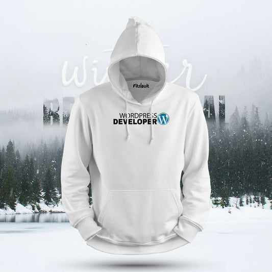 WordPress Developer Text Logo Hoodie & Sweatshirt