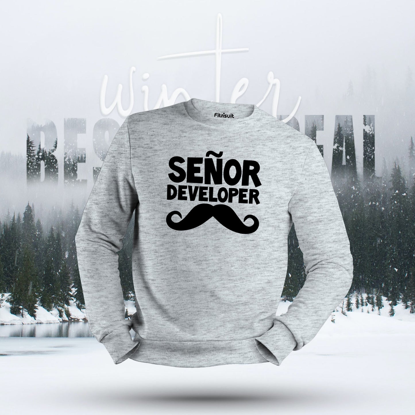 Señor Developer Mustache Logo Hoodie & Sweatshirt