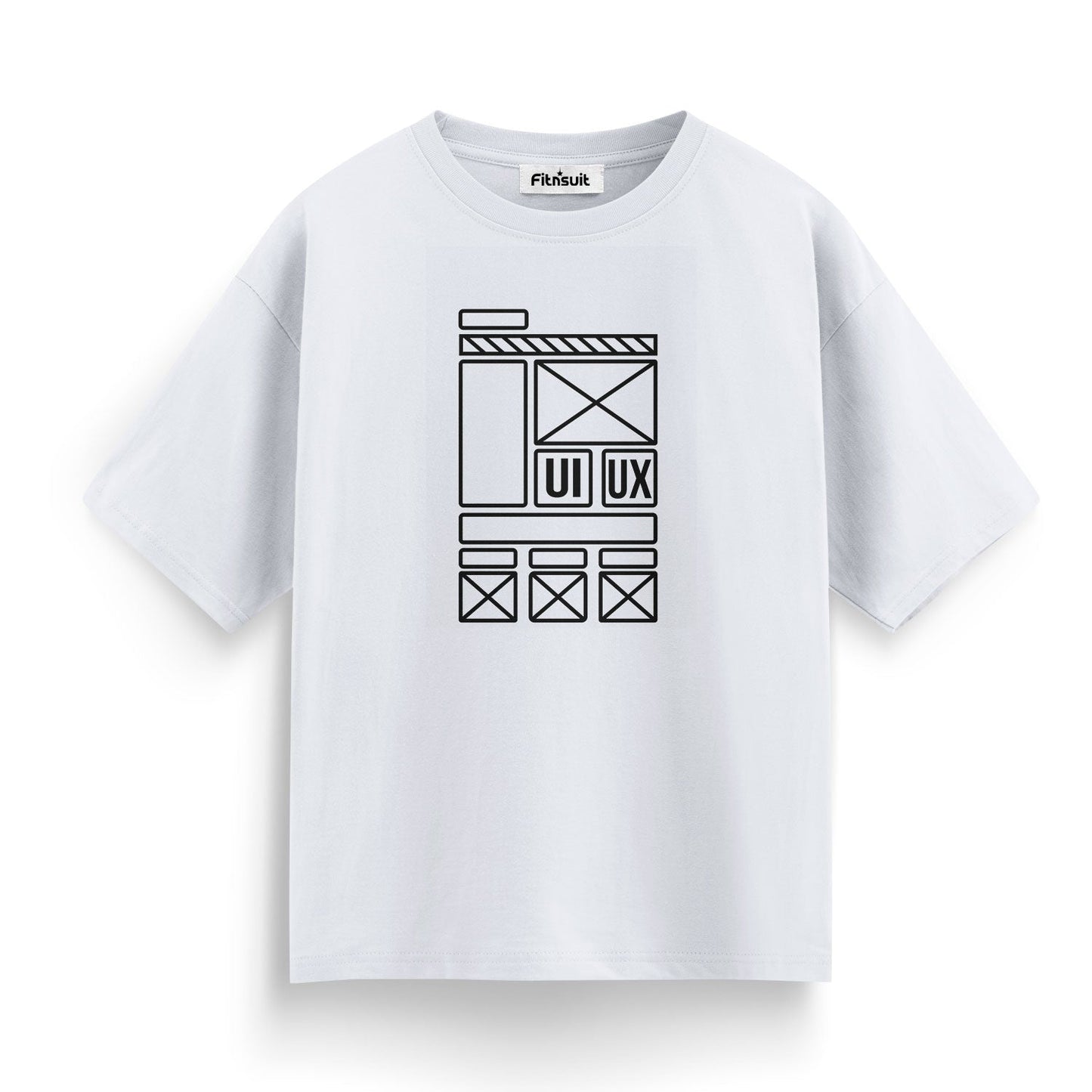 Wireframe Icon UI UX Sketch Style UI UX Designer T-Shirt