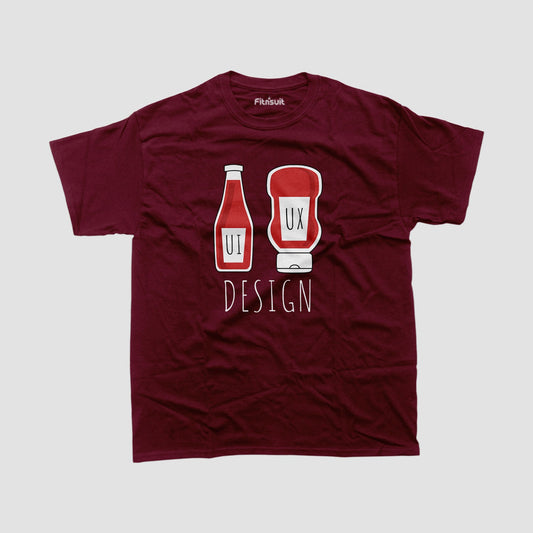 UI UX Design with Ketchup Bottles UI UX Designer T-Shirt