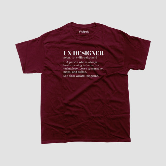 UX Designer Definition Dictionary Style UI UX Designer T-Shirt