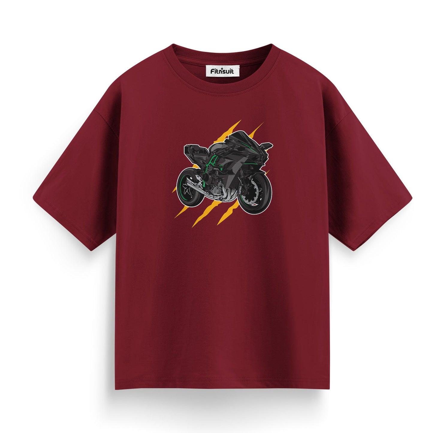 Black Motorcycle Lightning Strike T shirt for everyone
