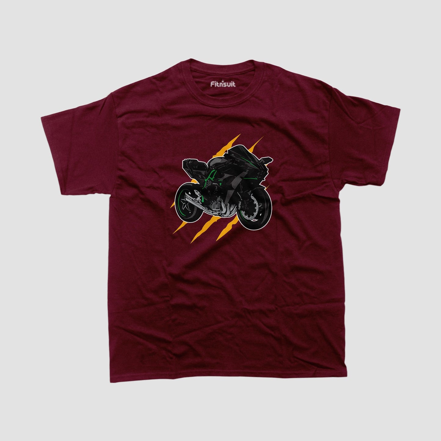 Black Motorcycle Lightning Strike T shirt for everyone