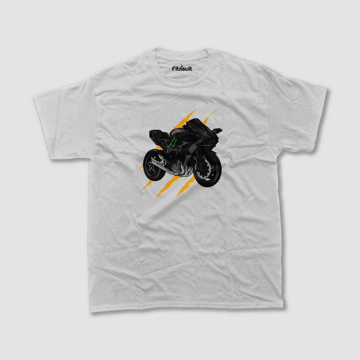 Black Motorcycle Lightning Strike T shirt for everyone