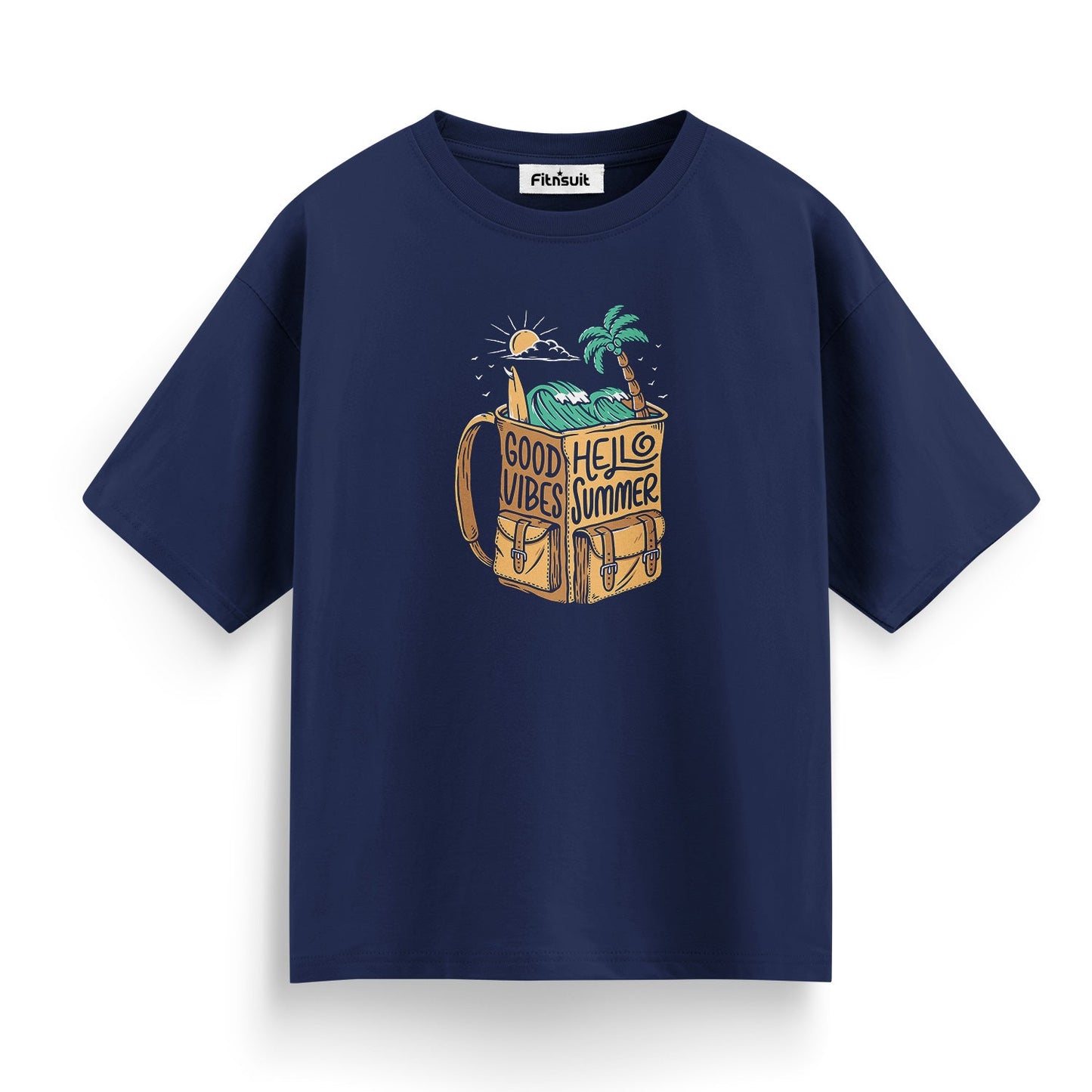 Good Vibes Hello Summer Drink Illustration T shirt for everyone