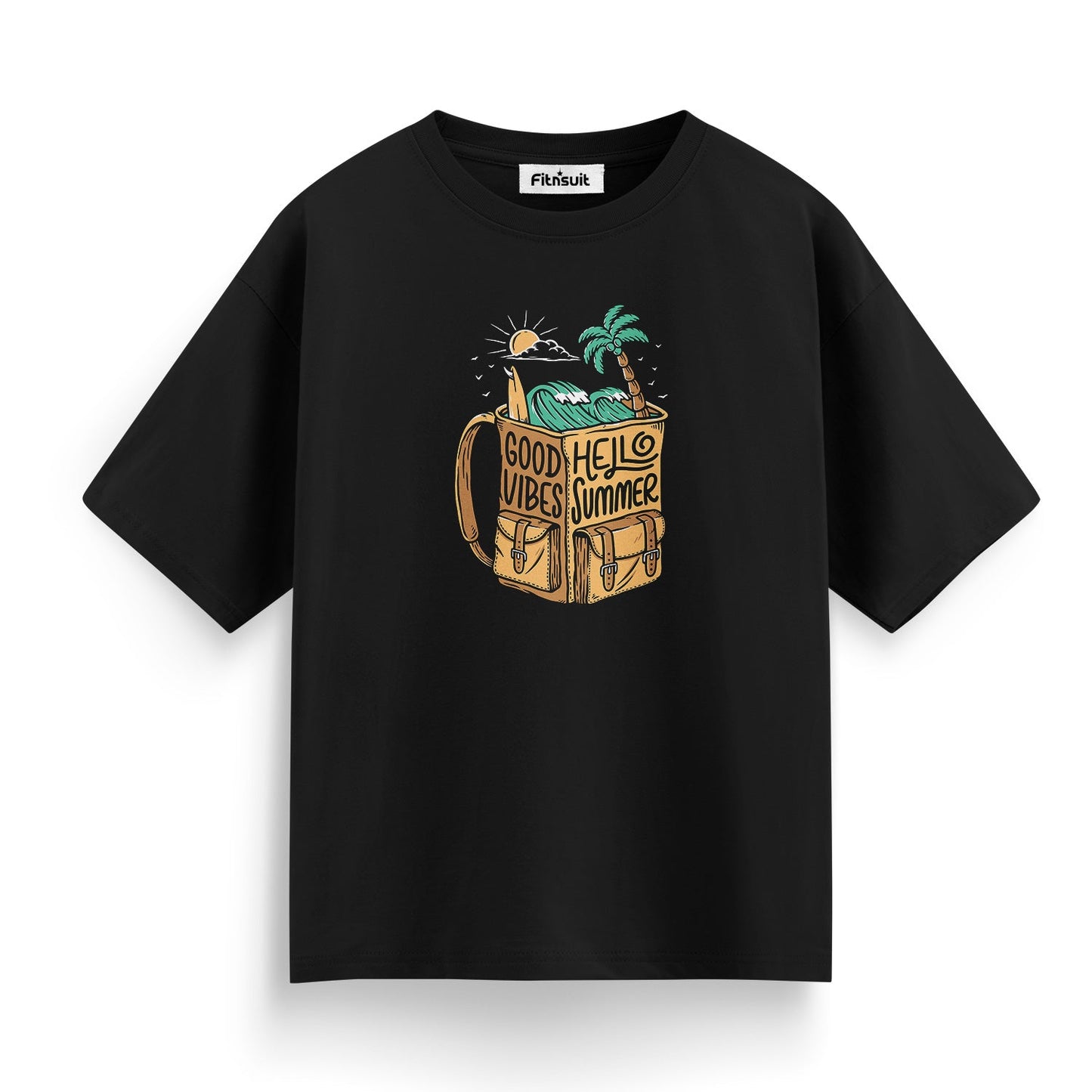 Good Vibes Hello Summer Drink Illustration T shirt for everyone