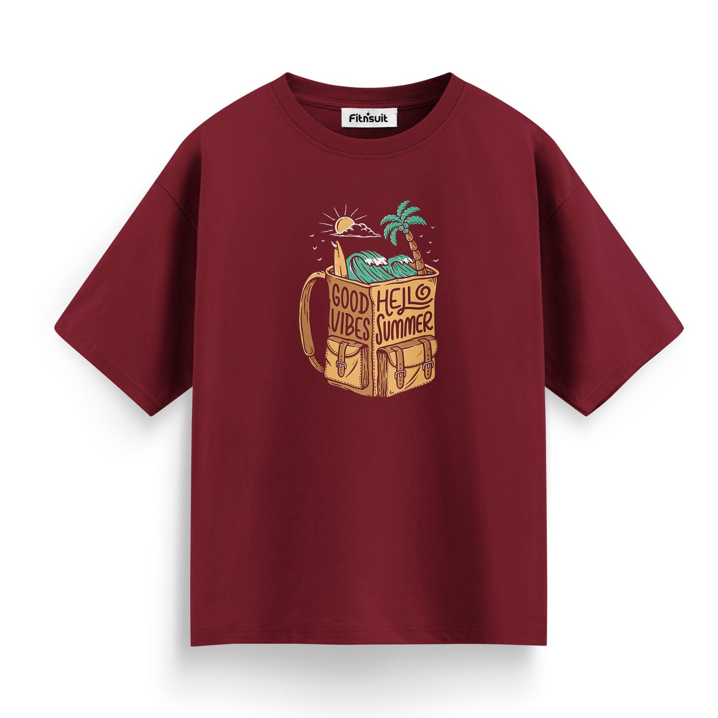 Good Vibes Hello Summer Drink Illustration T shirt for everyone
