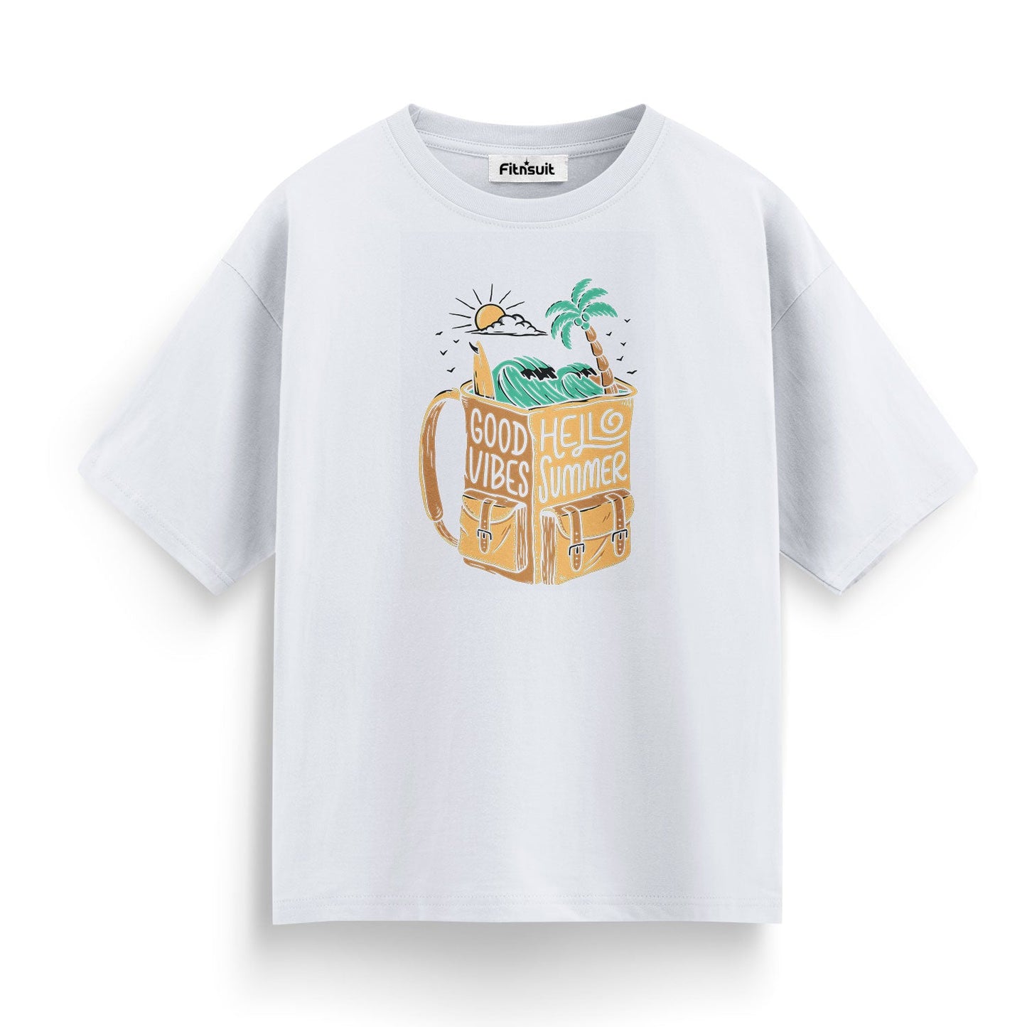 Good Vibes Hello Summer Drink Illustration T shirt for everyone