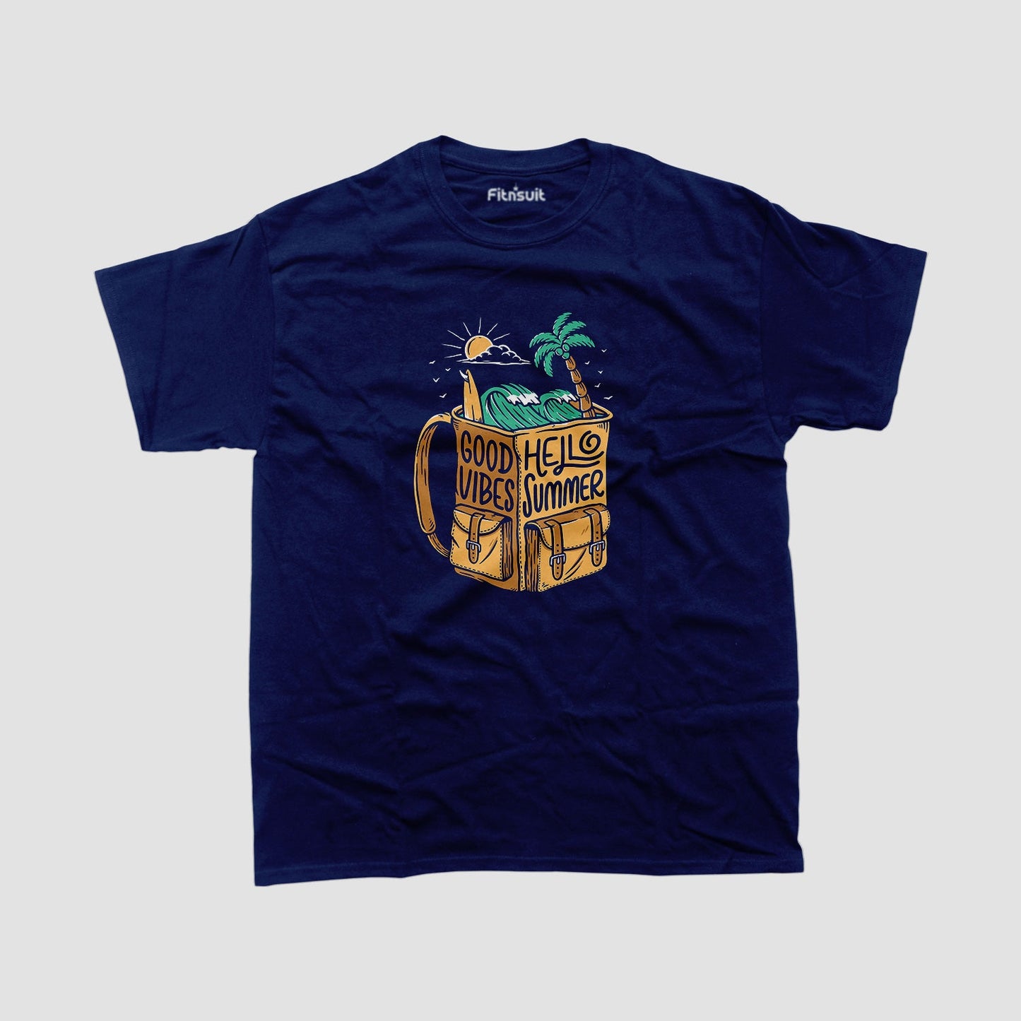 Good Vibes Hello Summer Drink Illustration T shirt for everyone