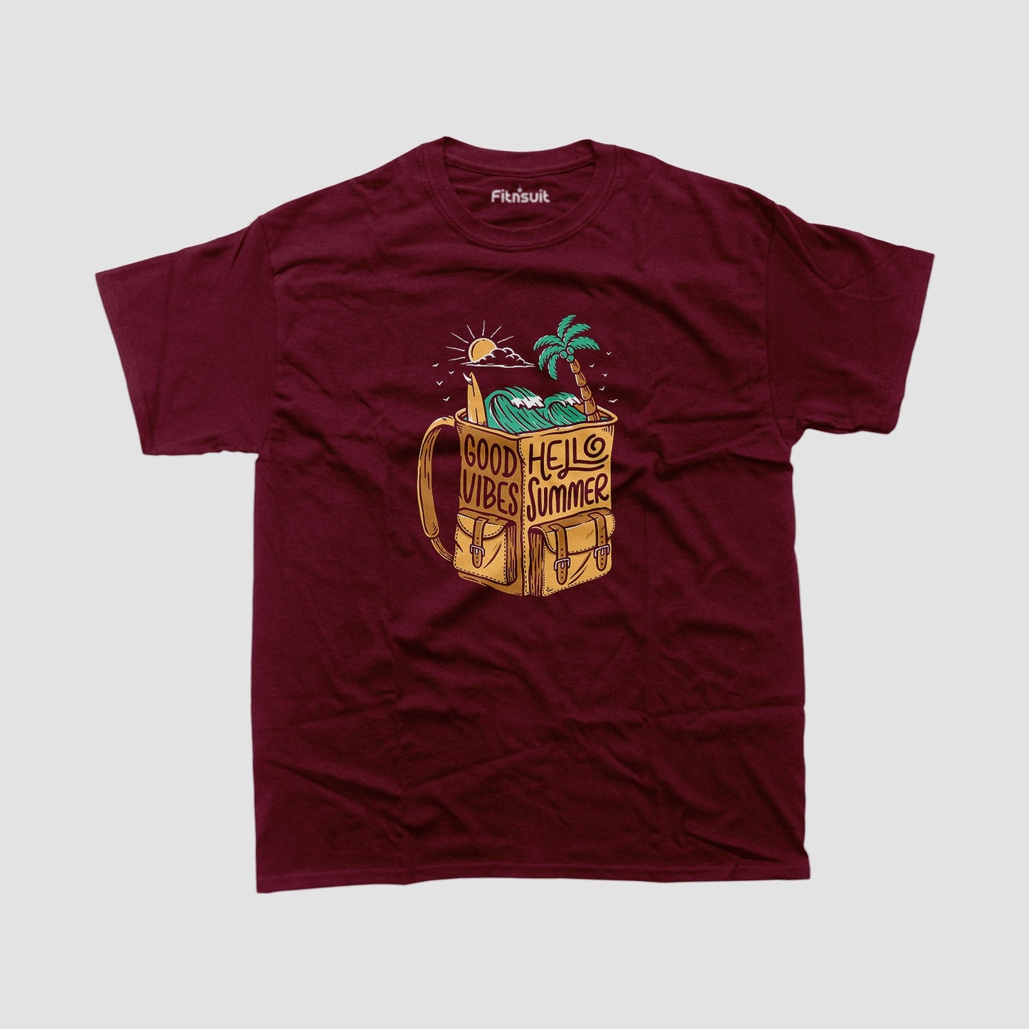 Good Vibes Hello Summer Drink Illustration T shirt for everyone