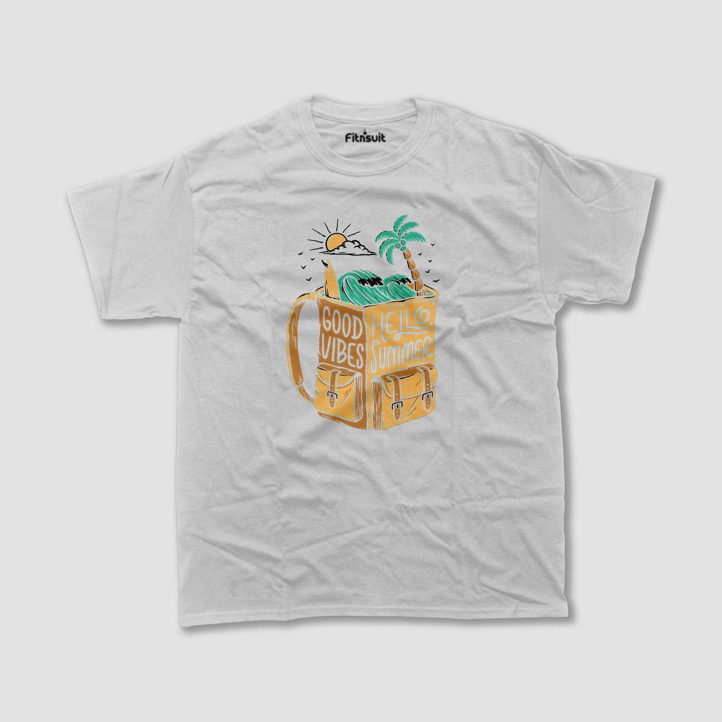 Good Vibes Hello Summer Drink Illustration T shirt for everyone