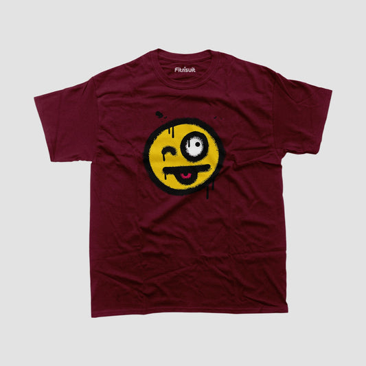 Winking Drippy Smiley Face T shirt for everyone