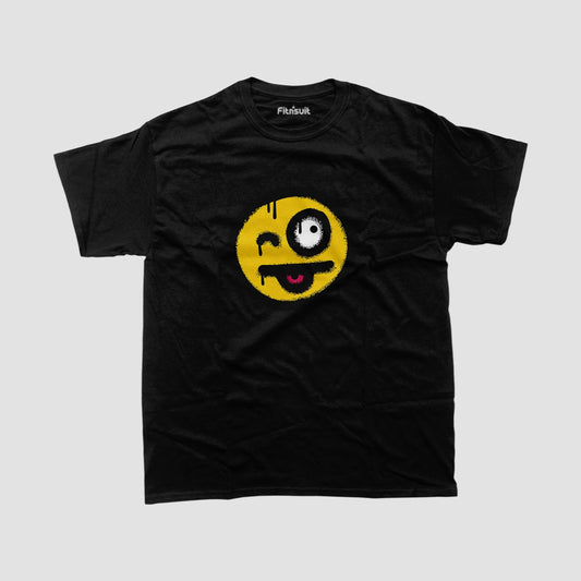 Winking Drippy Smiley Face T shirt for everyone