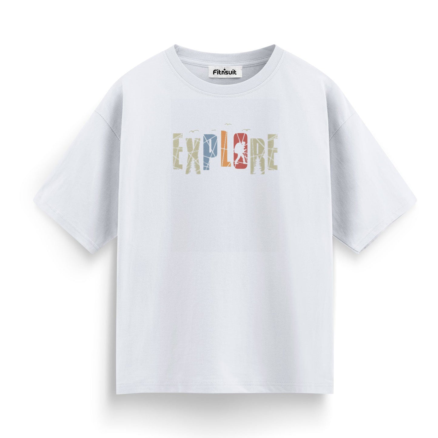 Explore Typography with Nature Icons T shirt for everyone
