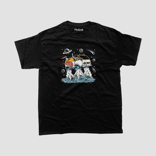 Van Jumping Over Waves Adventure T shirt for everyone