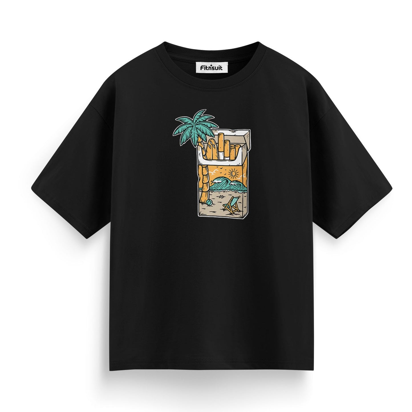 Beach in Cocktail Glass Art T shirt for everyone