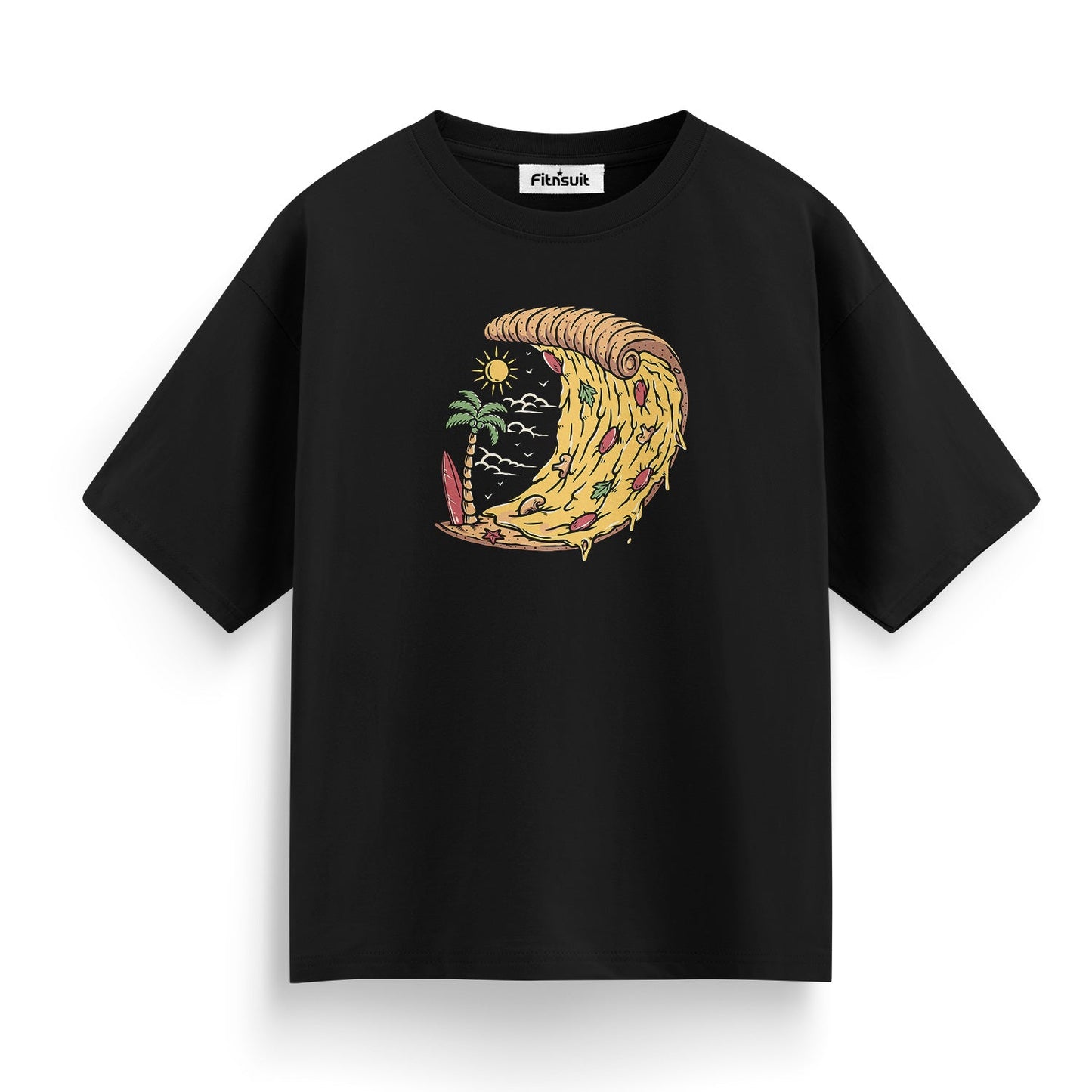 Surf Wave with Cosmic Scene T shirt for everyone