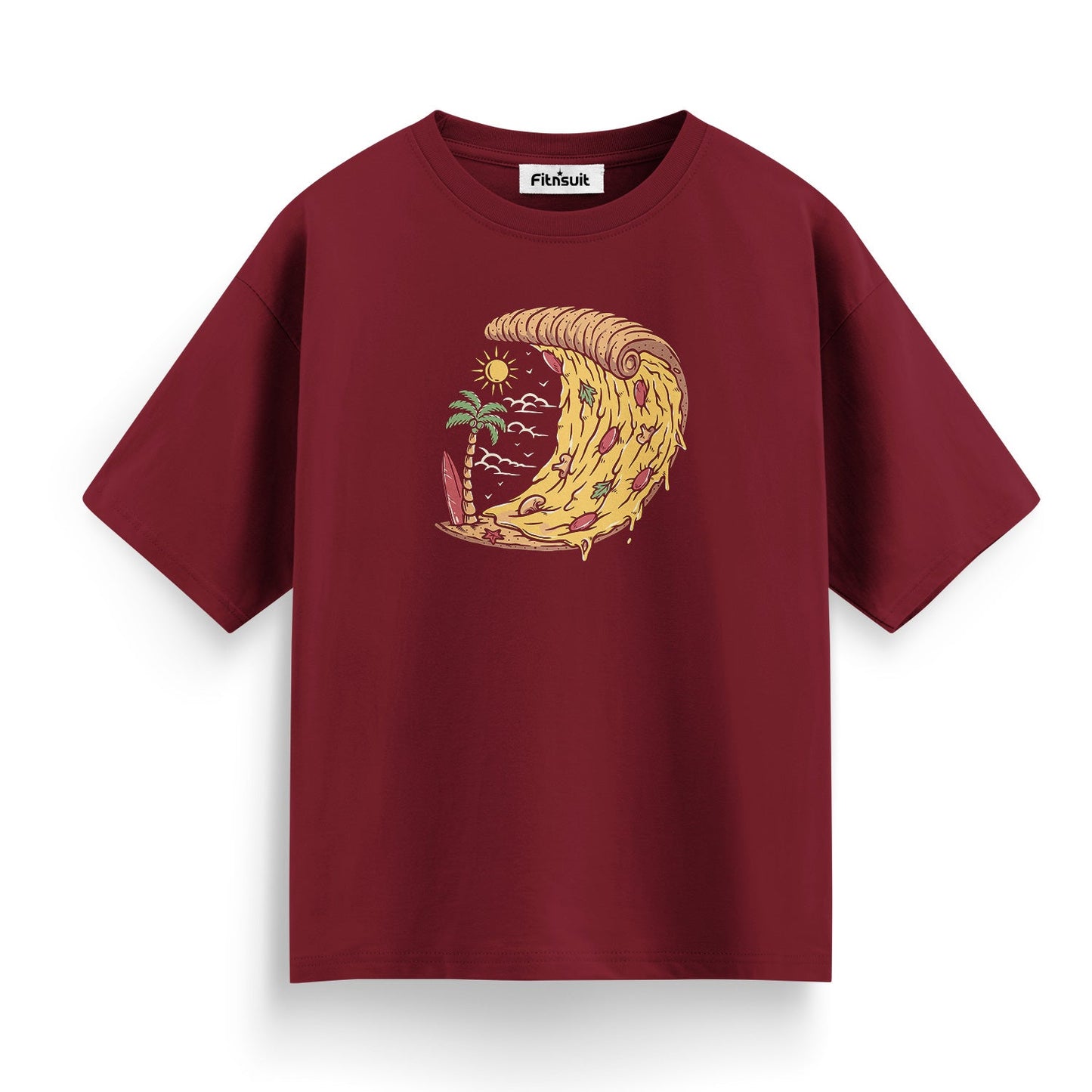 Surf Wave with Cosmic Scene T shirt for everyone