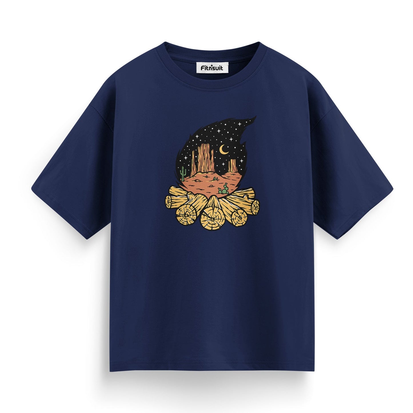 Wood Burn Tree Rings at Night T shirt for everyone