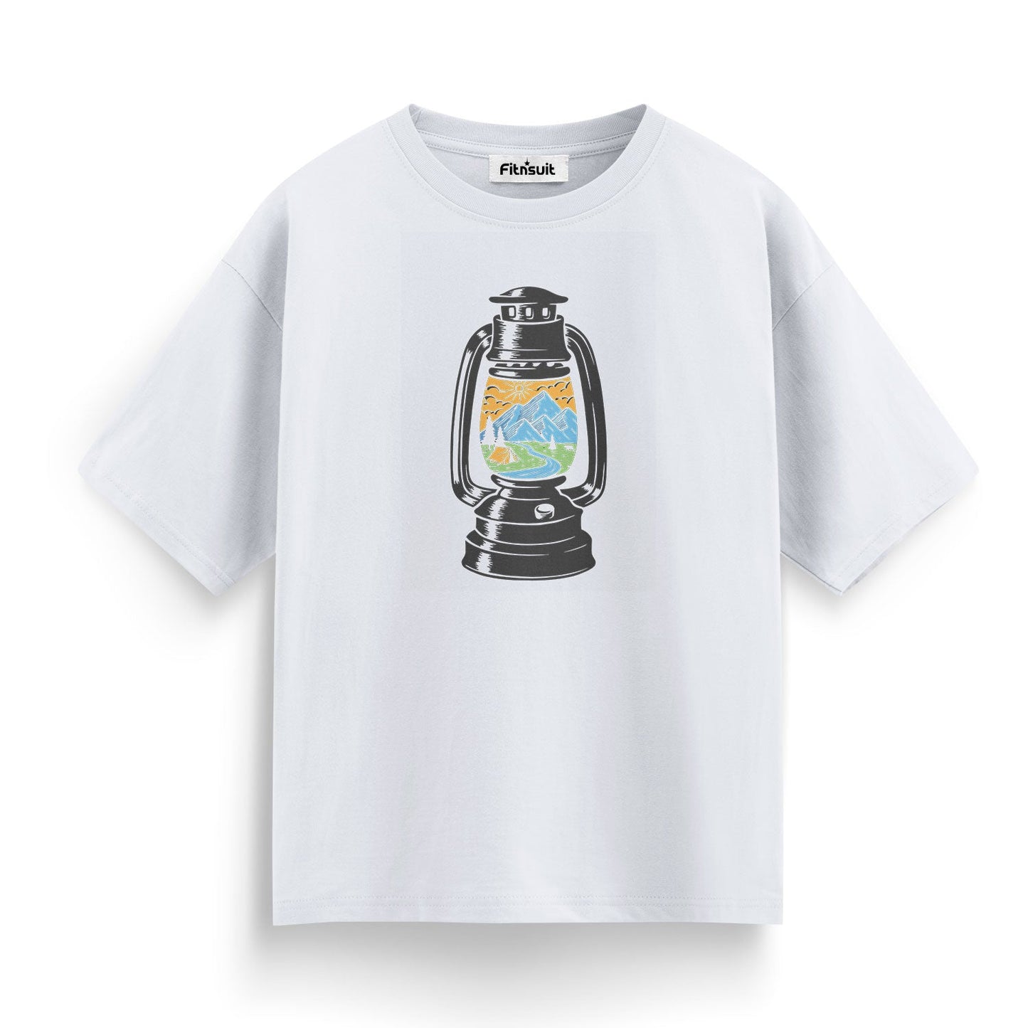 Lantern with Nature Landscape T shirt for everyone