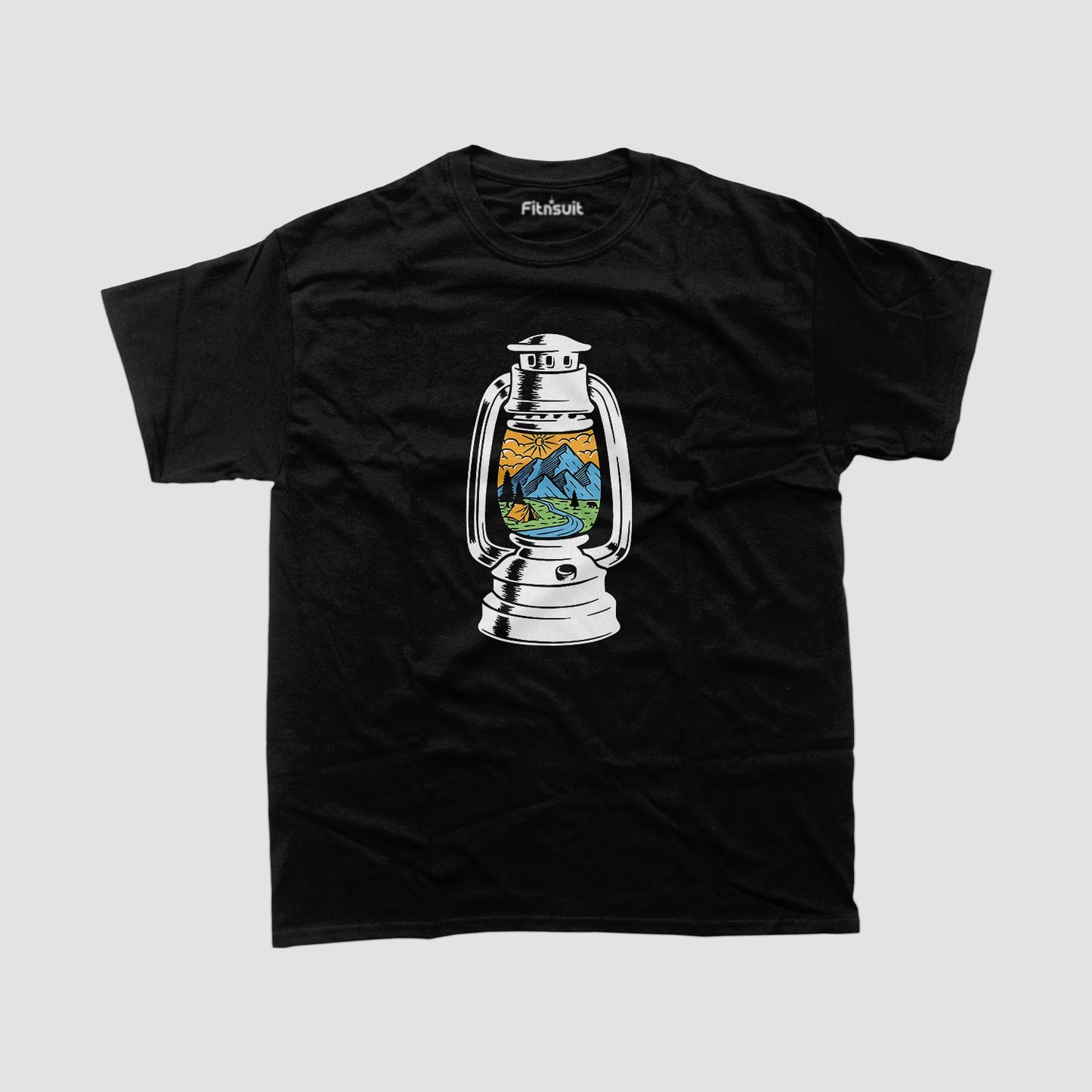 Lantern with Nature Landscape T shirt for everyone