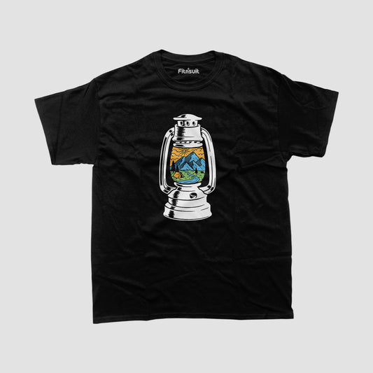 Lantern with Nature Landscape T shirt for everyone