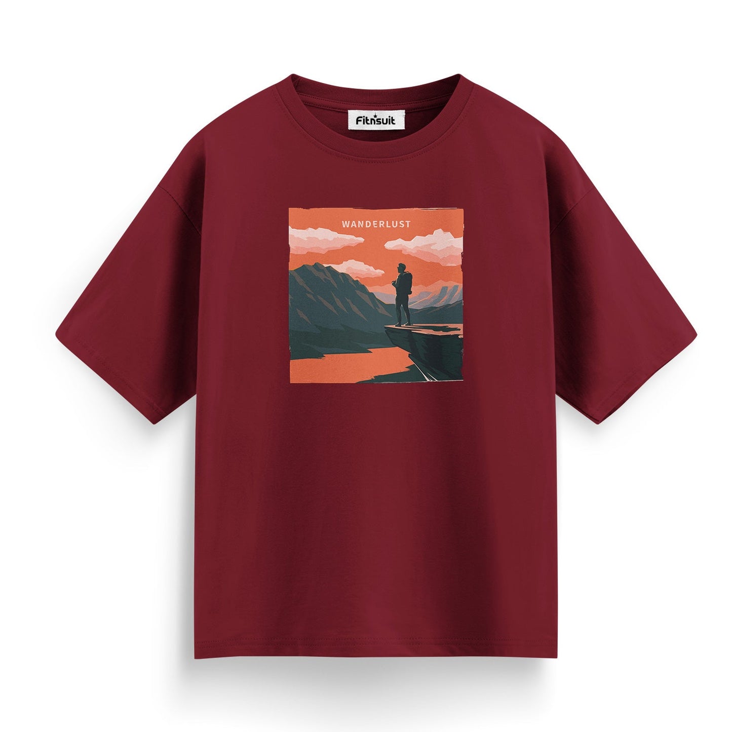 Wanderlust Explorer on Cliff View T shirt for everyone