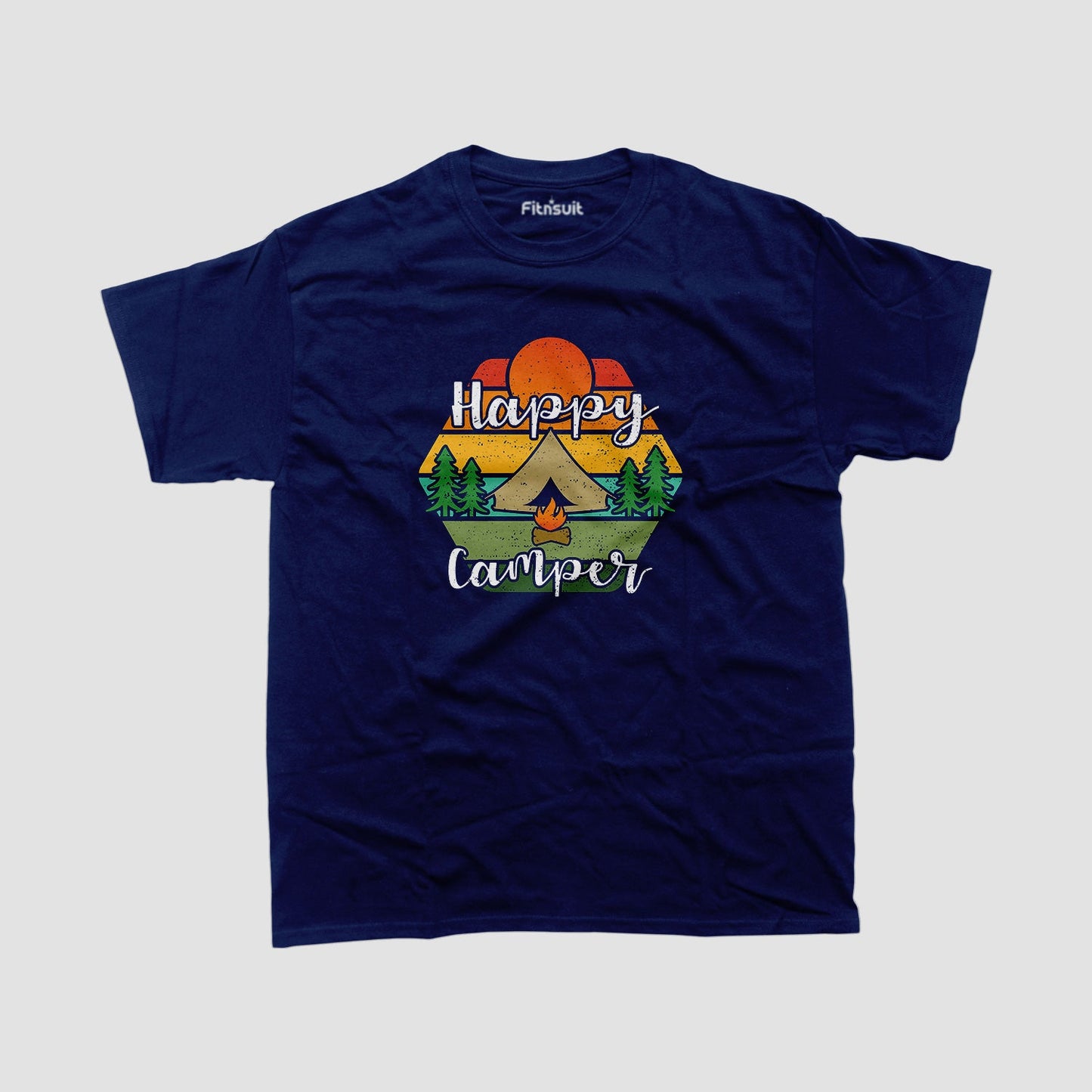 Happy Camper Sunset Tent T shirt for everyone