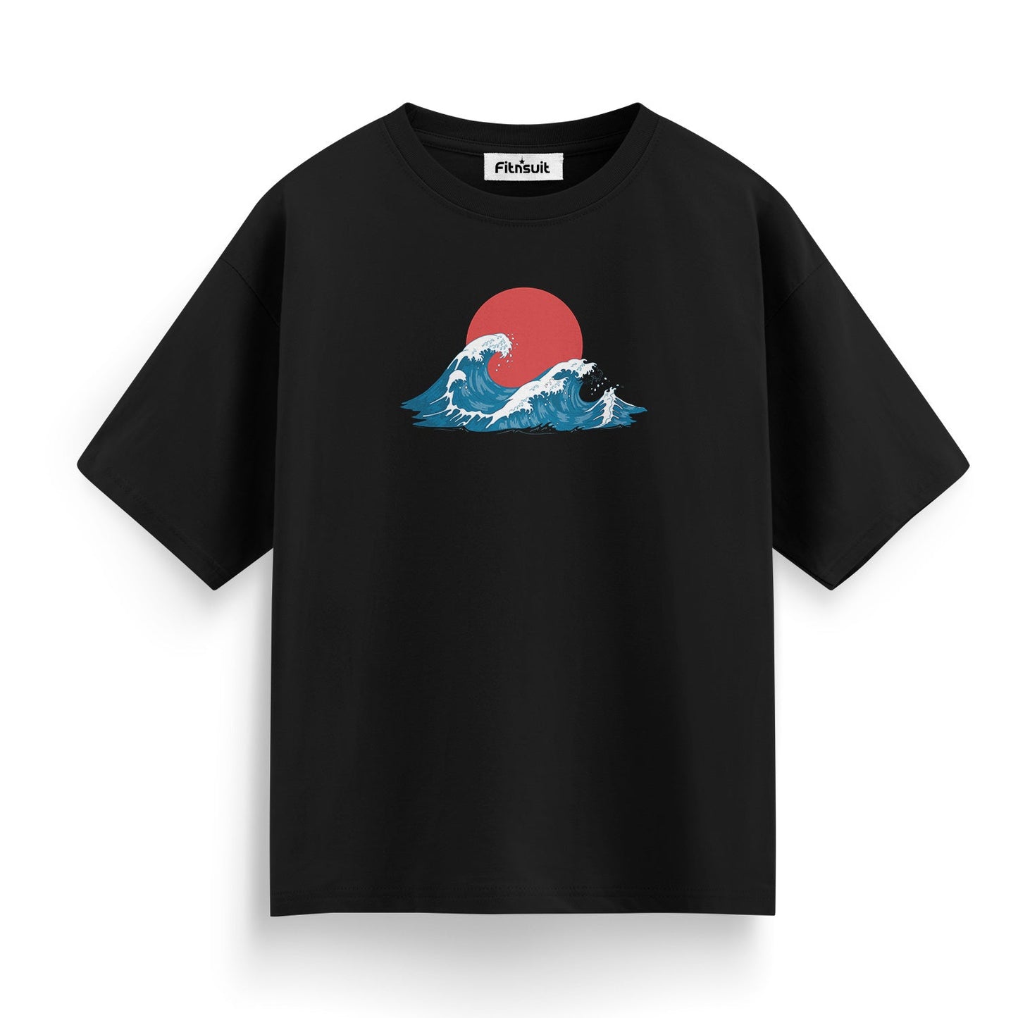 Japanese Wave Red Sun T shirt for everyone