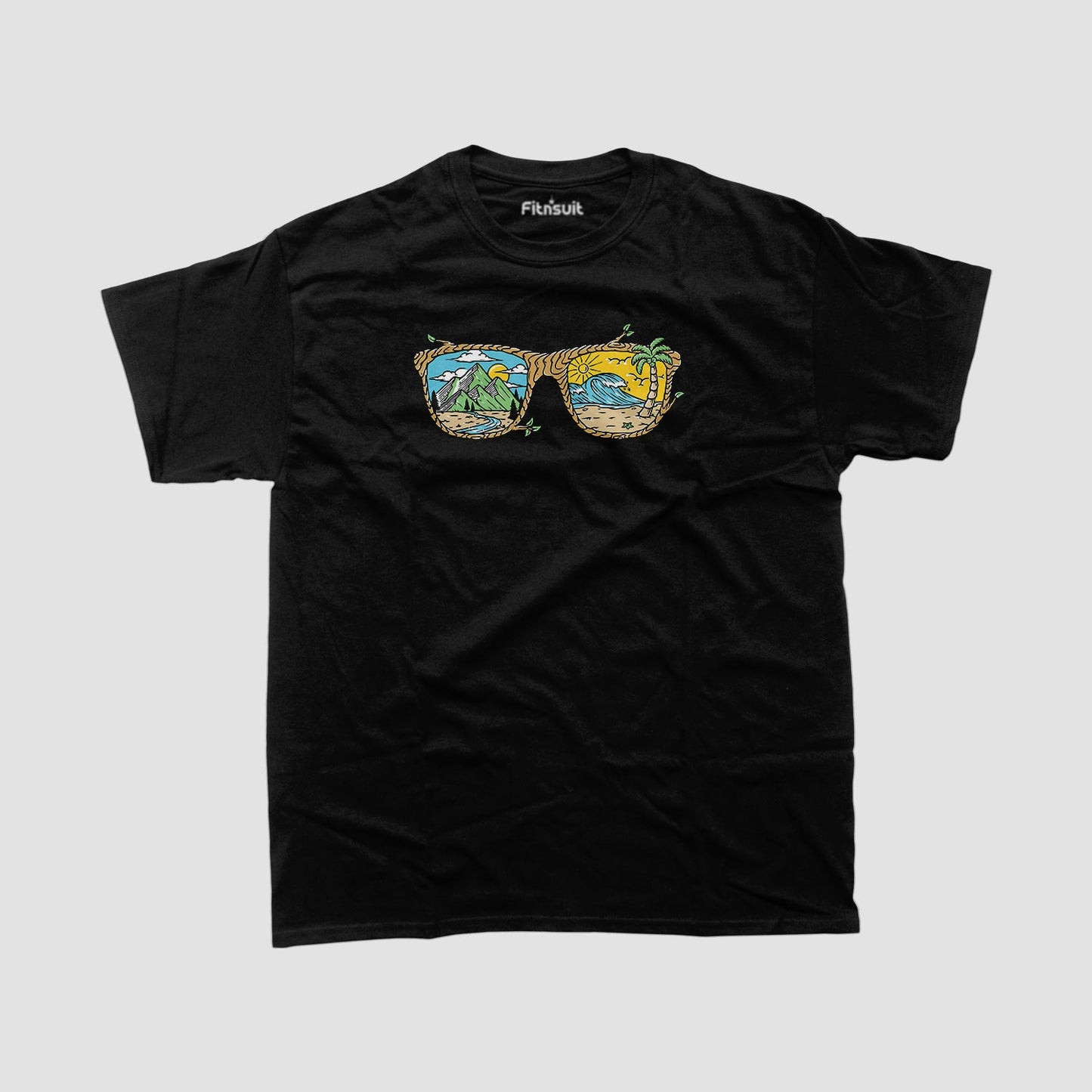 Beach Sunglasses Summer Scene T shirt for everyone