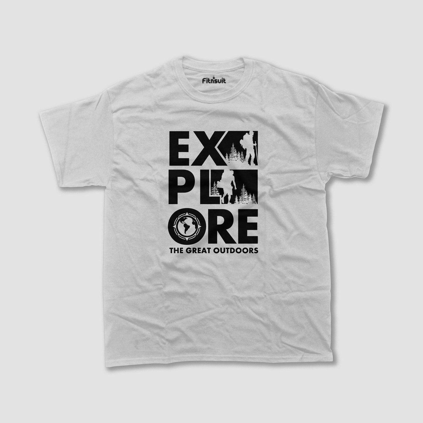 Explore The Great Outdoors Typography T shirt for everyone