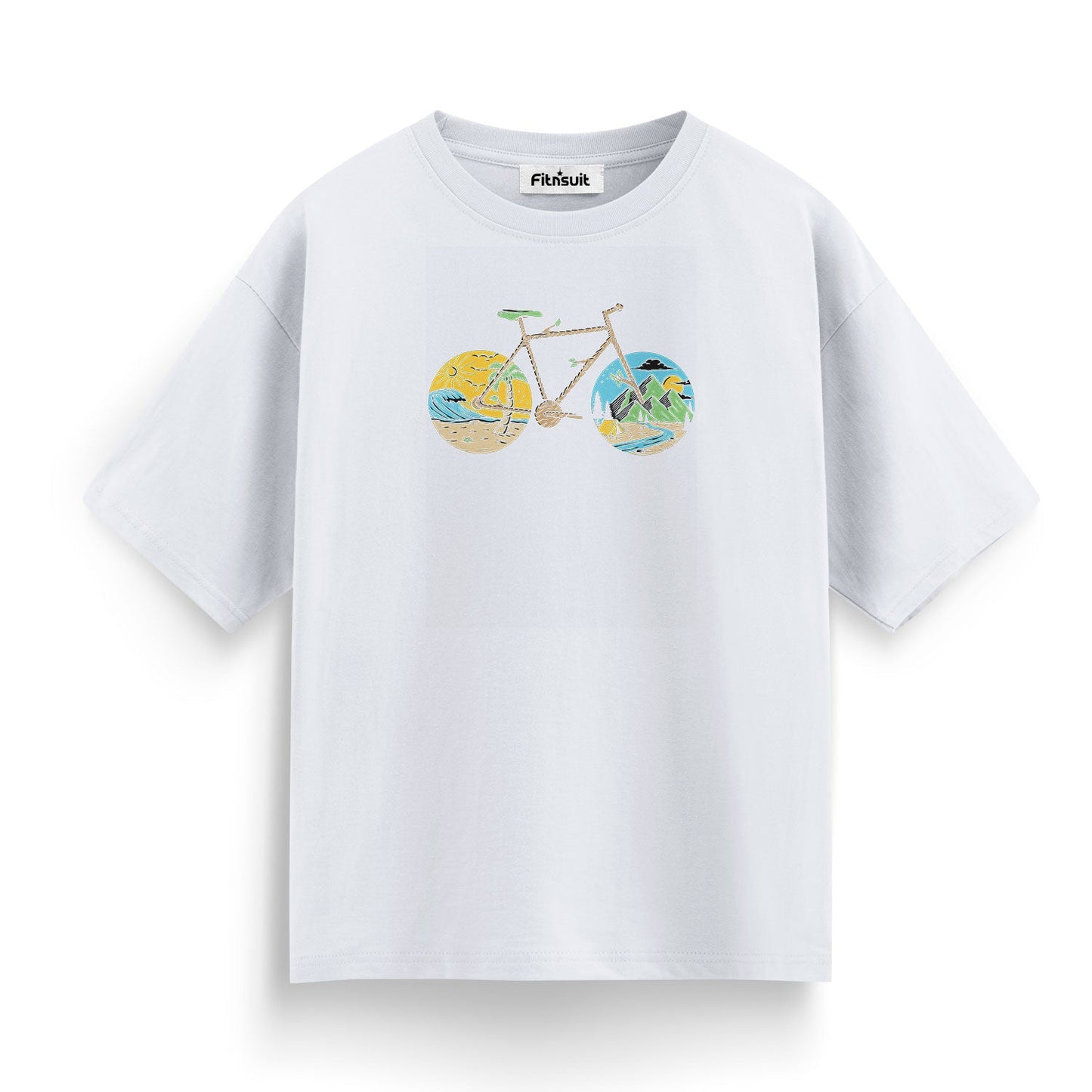 Vintage Bicycle Adventure Scene T shirt for everyone