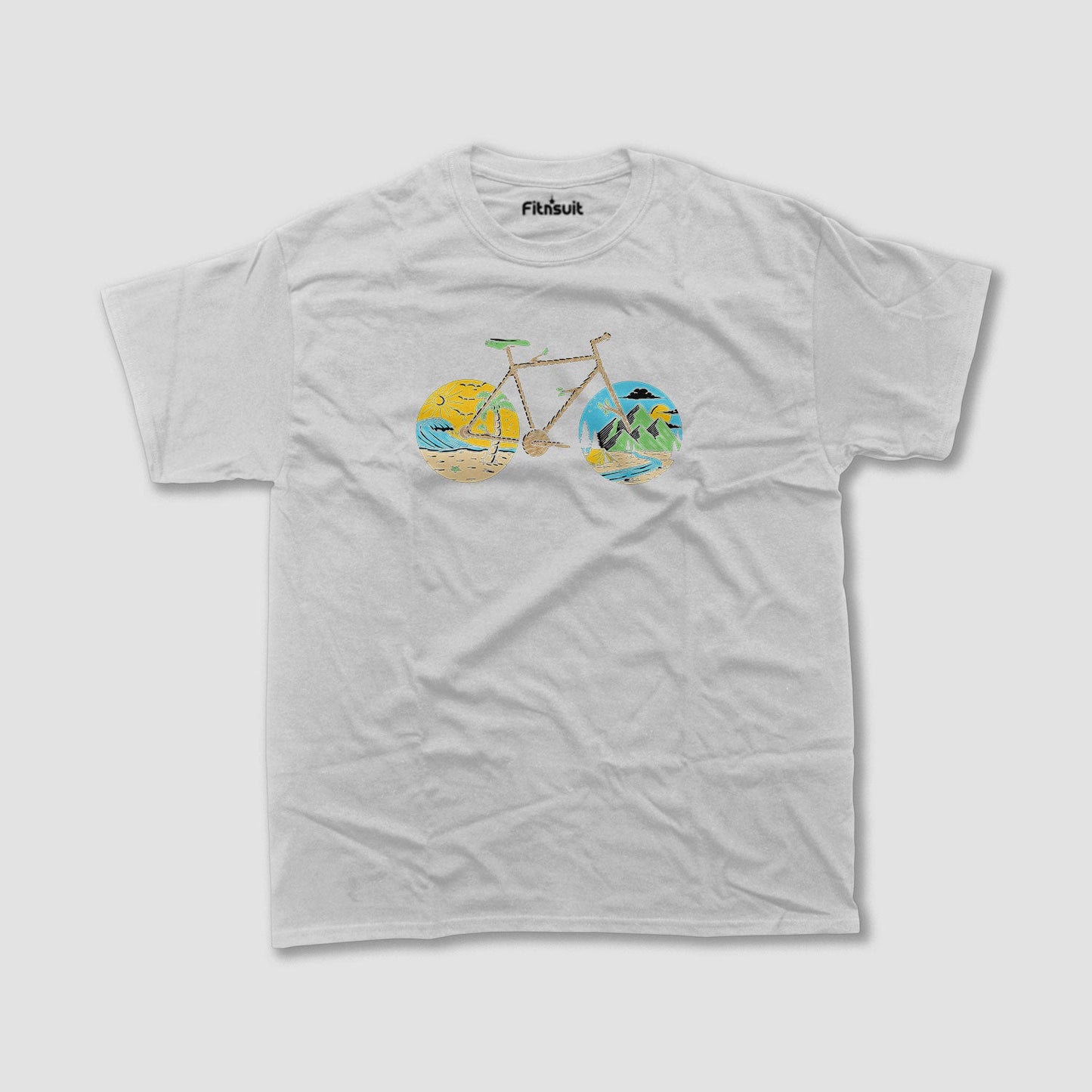 Vintage Bicycle Adventure Scene T shirt for everyone