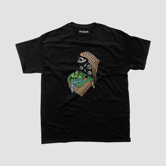 Panda in Bamboo Basket Illustration T shirt for everyone