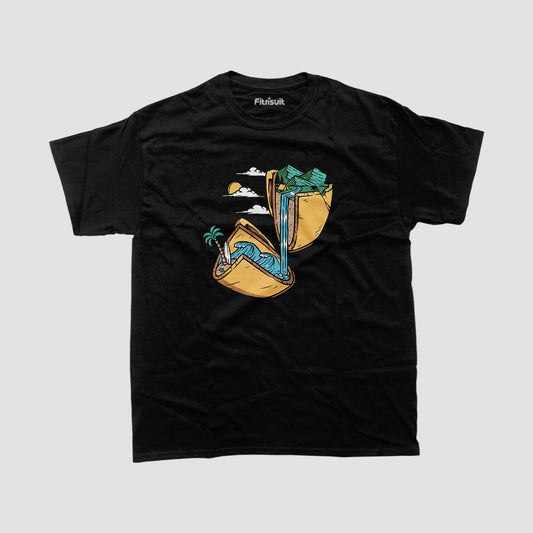 Beach Relaxation Girl in Taco Shell T shirt for everyone