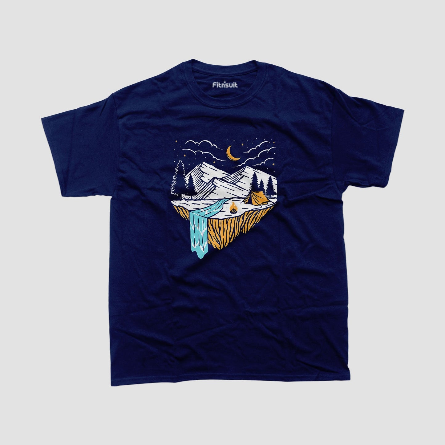 Mountain and Moon Illustration T shirt for everyone