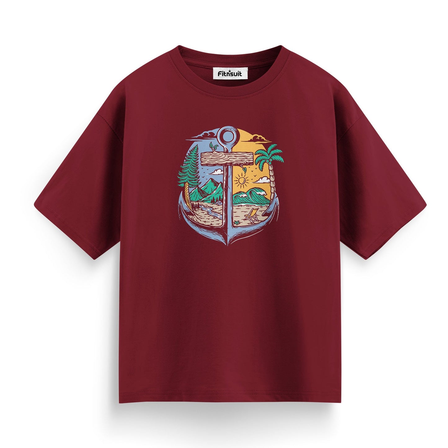Tropical Anchor Adventure Art T shirt for everyone