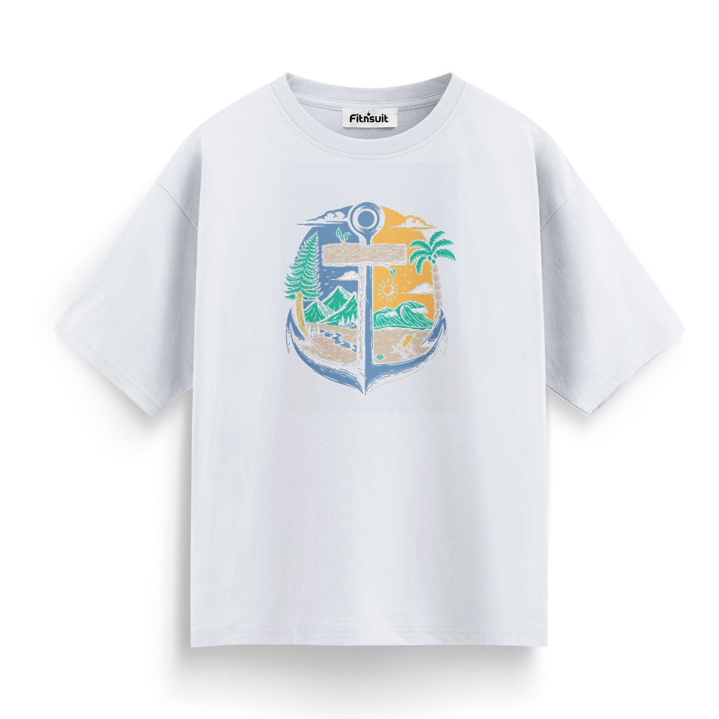 Tropical Anchor Adventure Art T shirt for everyone