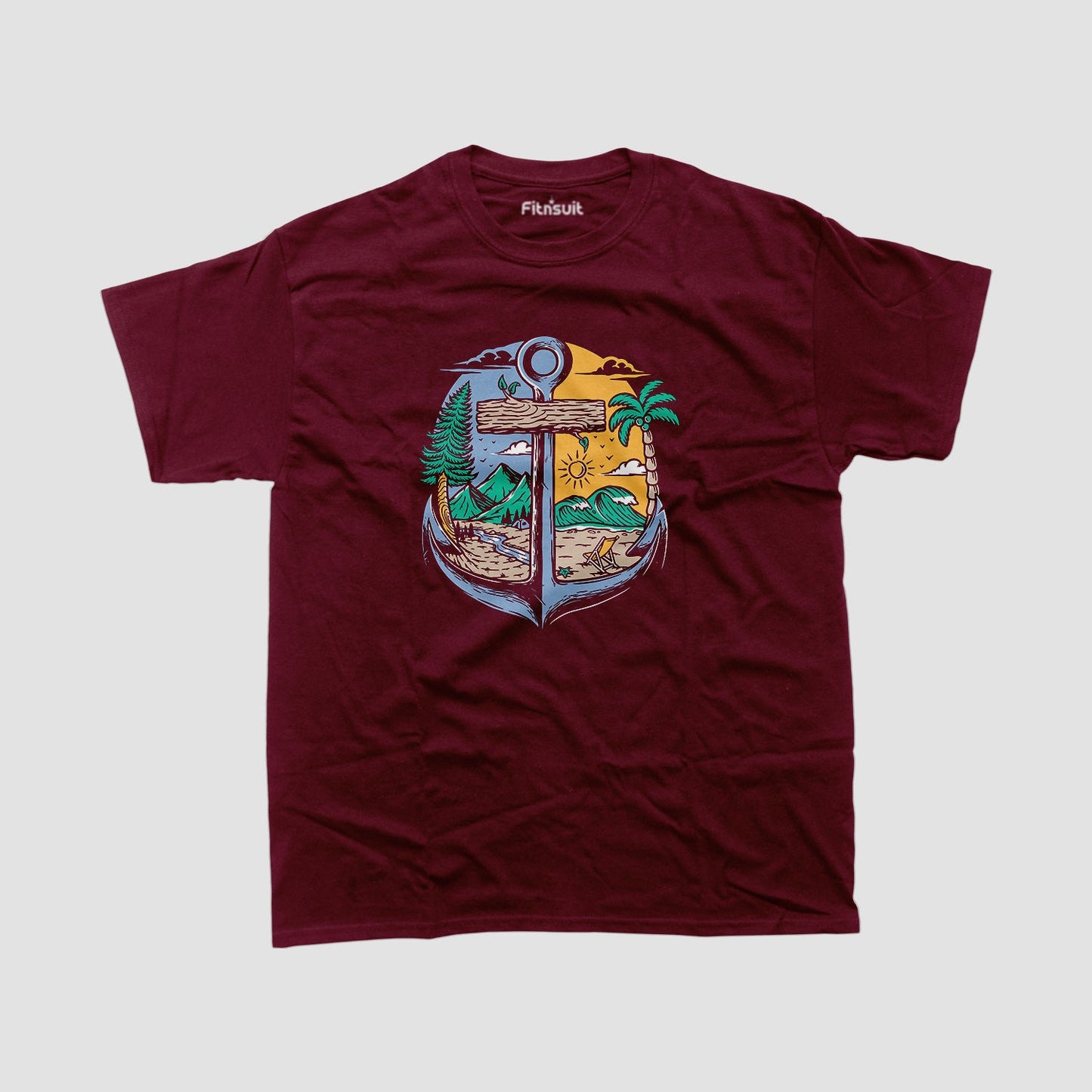 Tropical Anchor Adventure Art T shirt for everyone
