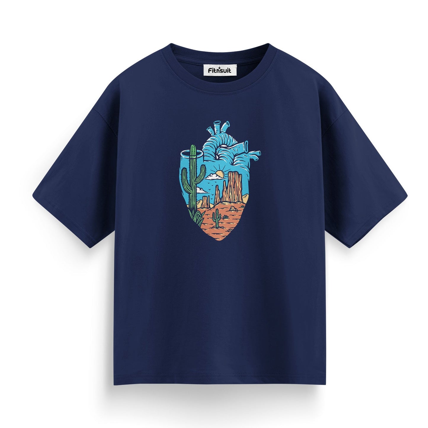 Desert Landscape in Water Splash Shape T shirt for everyone