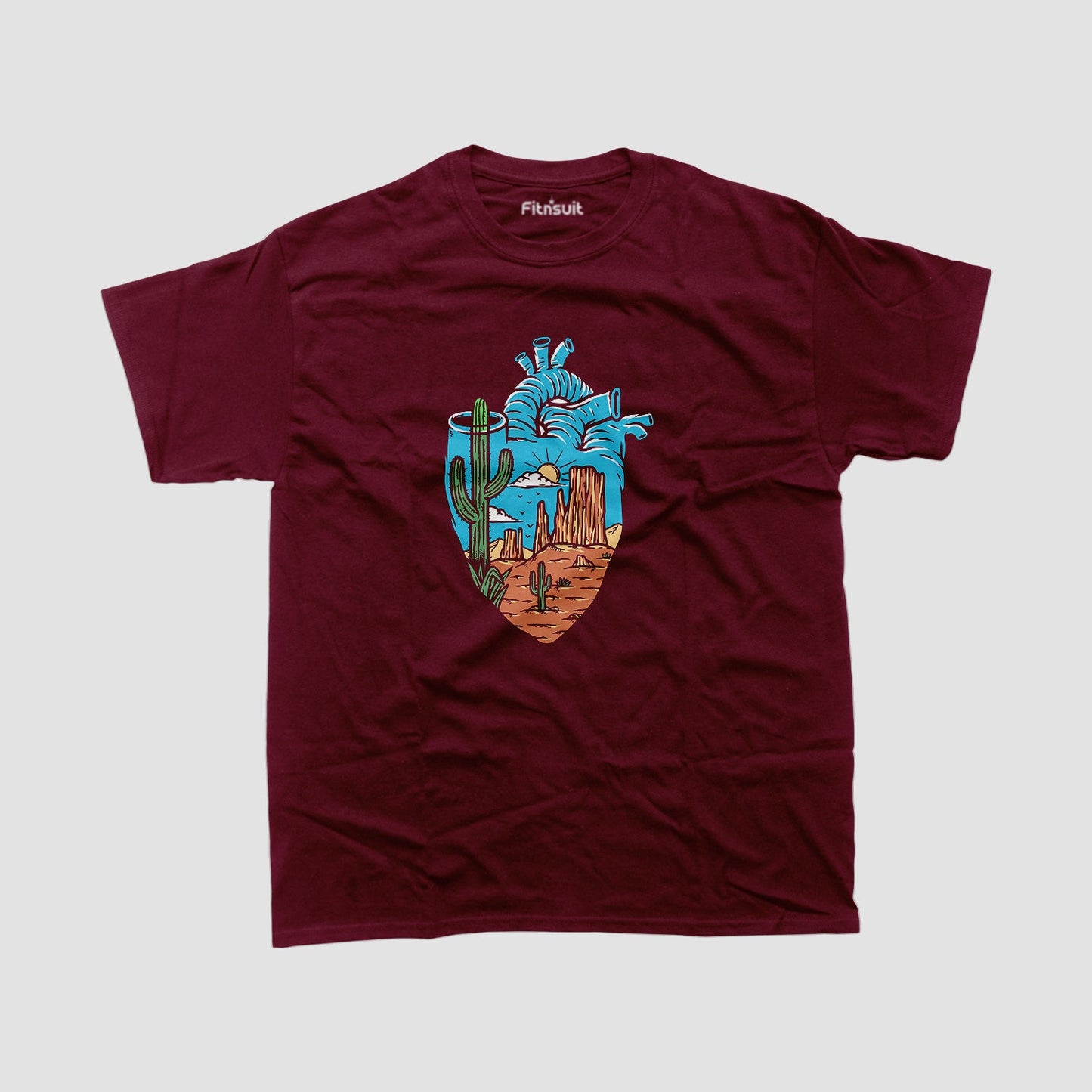Desert Landscape in Water Splash Shape T shirt for everyone