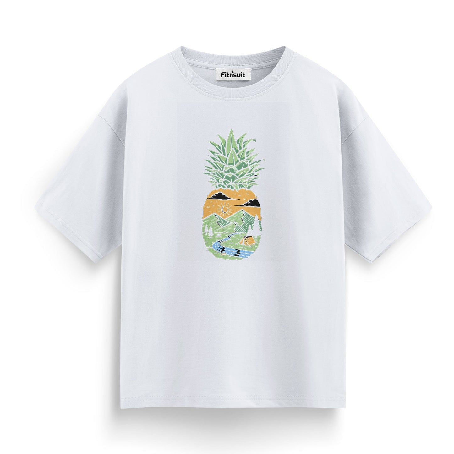 Pineapple Nature Collage Design T shirt for everyone