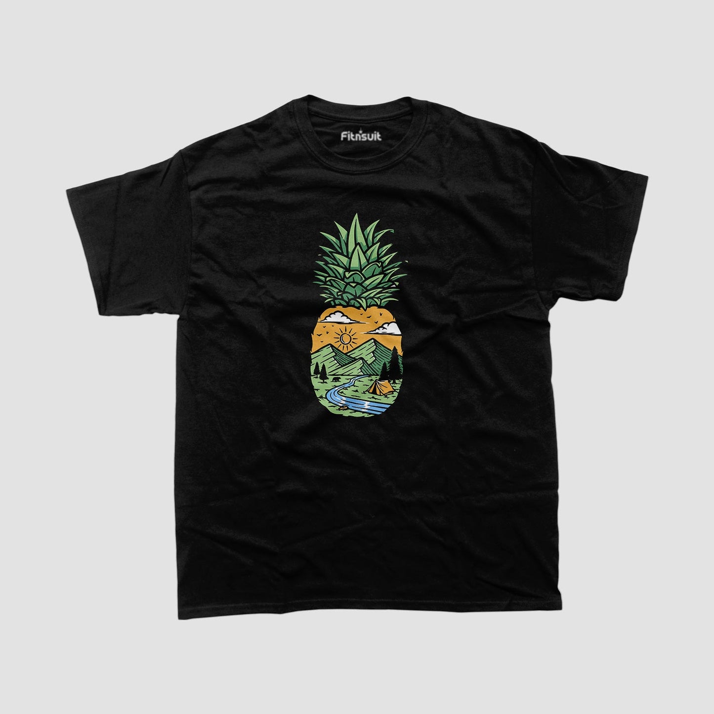 Pineapple Nature Collage Design T shirt for everyone