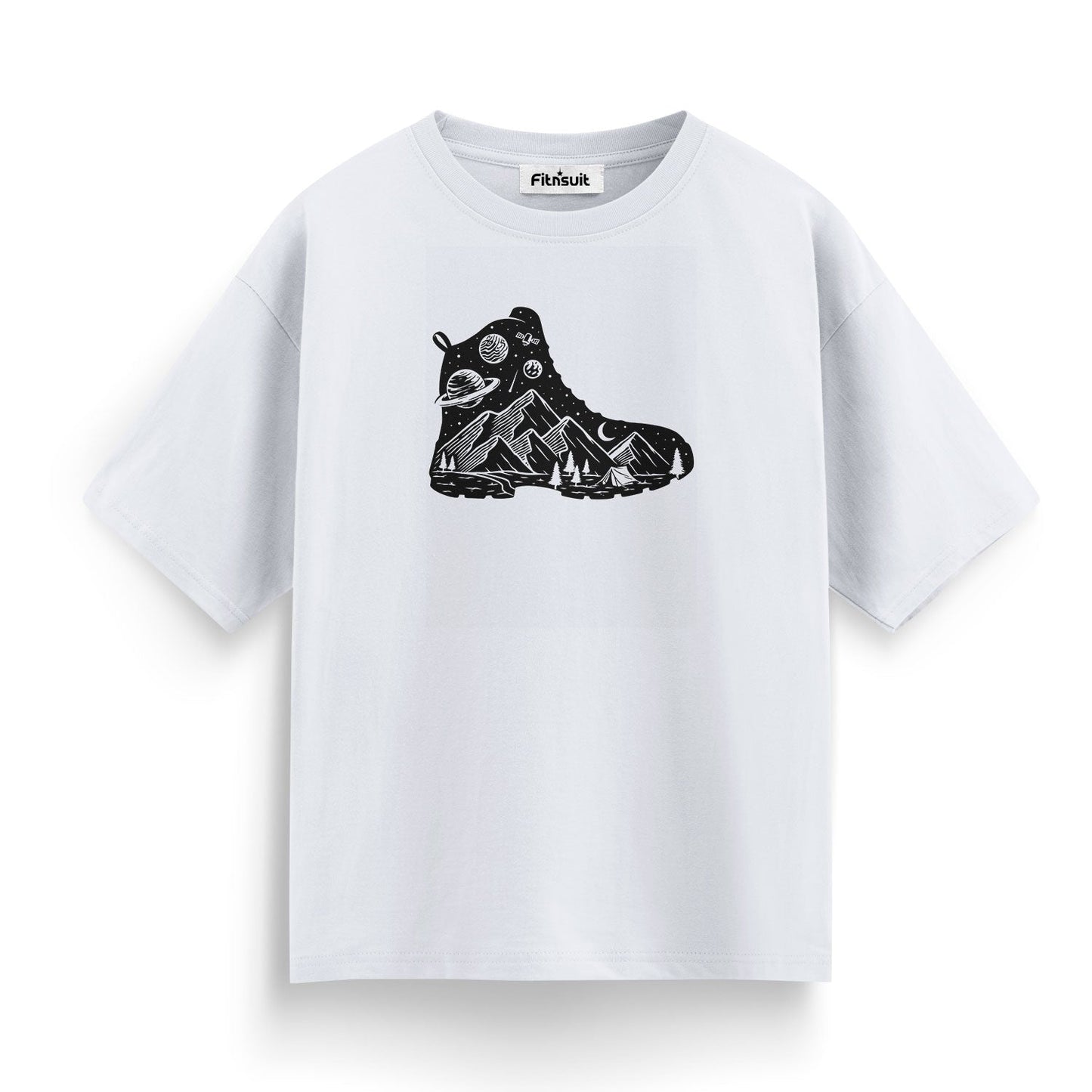 White Bear in Mountain Terrain T shirt for everyone
