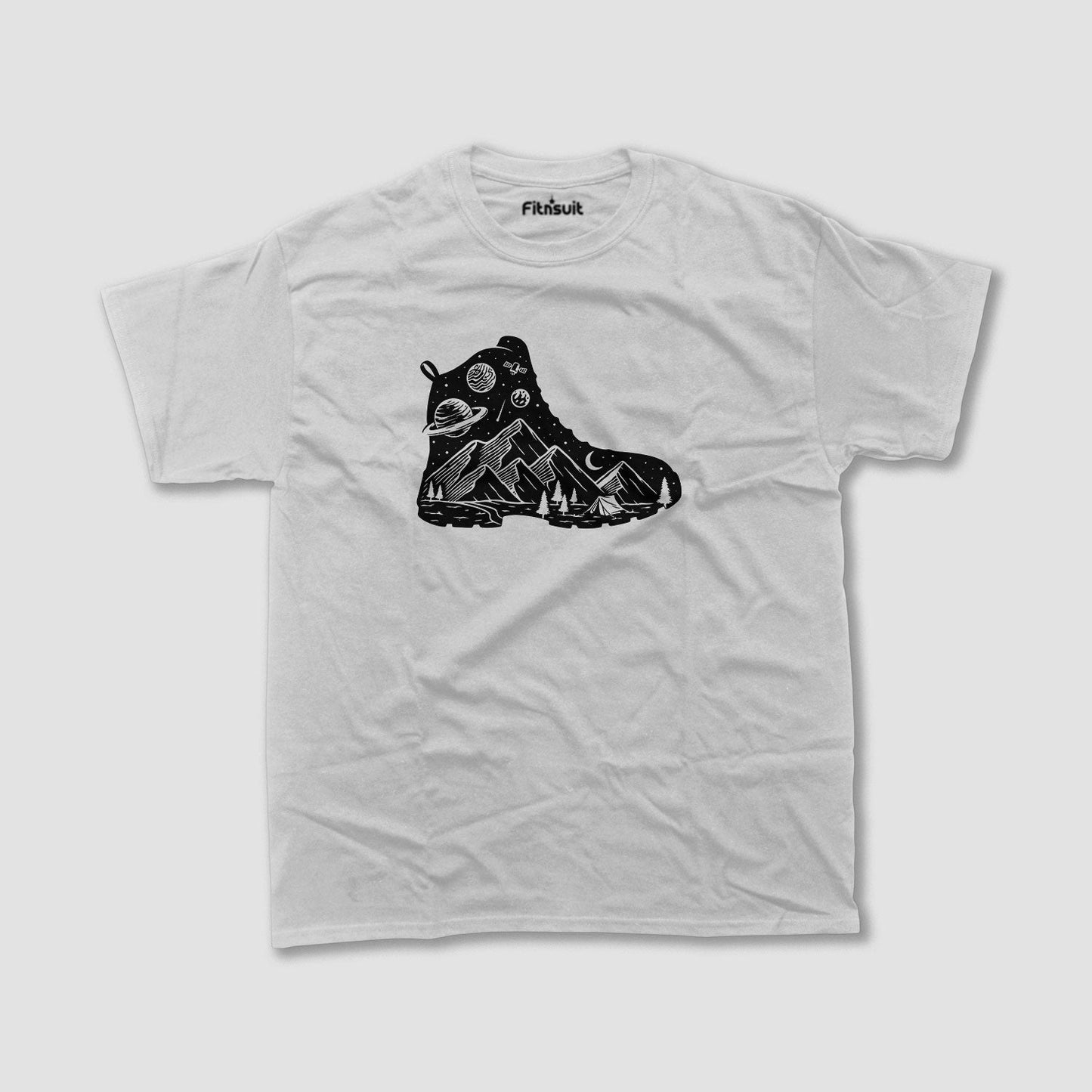 White Bear in Mountain Terrain T shirt for everyone