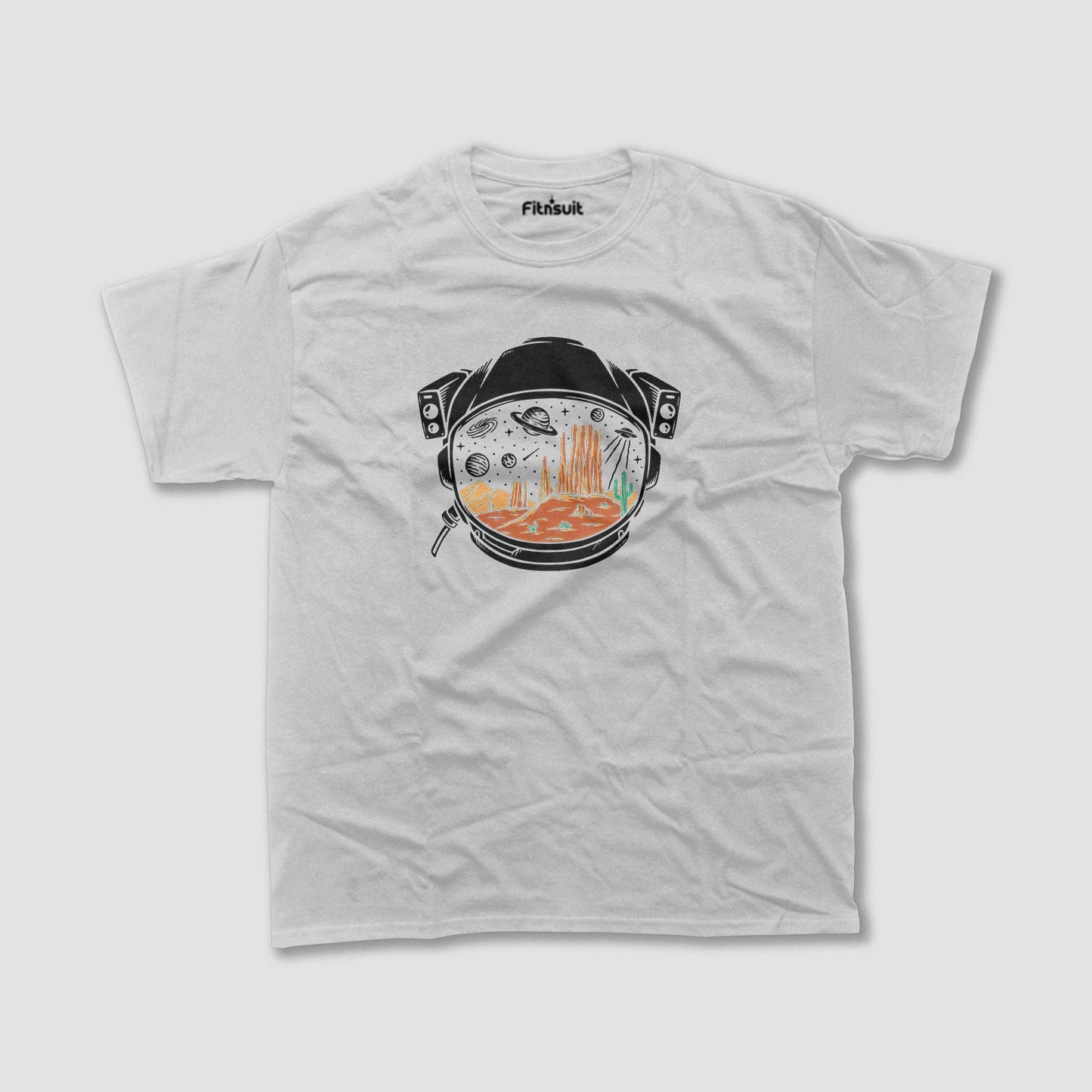 Astronaut Looking at Desert Landscape T shirt for everyone
