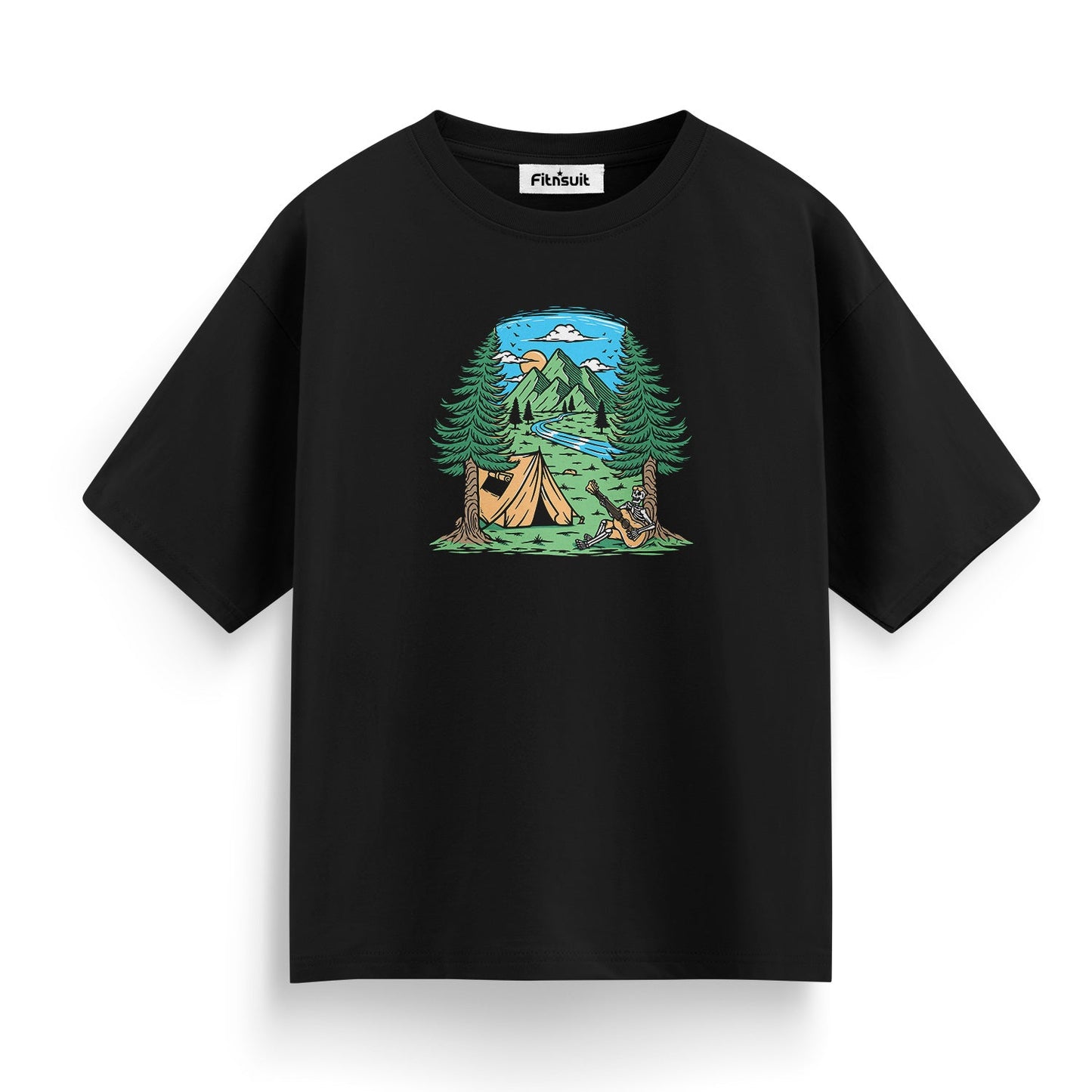 Couple Camping in Forest T shirt for everyone
