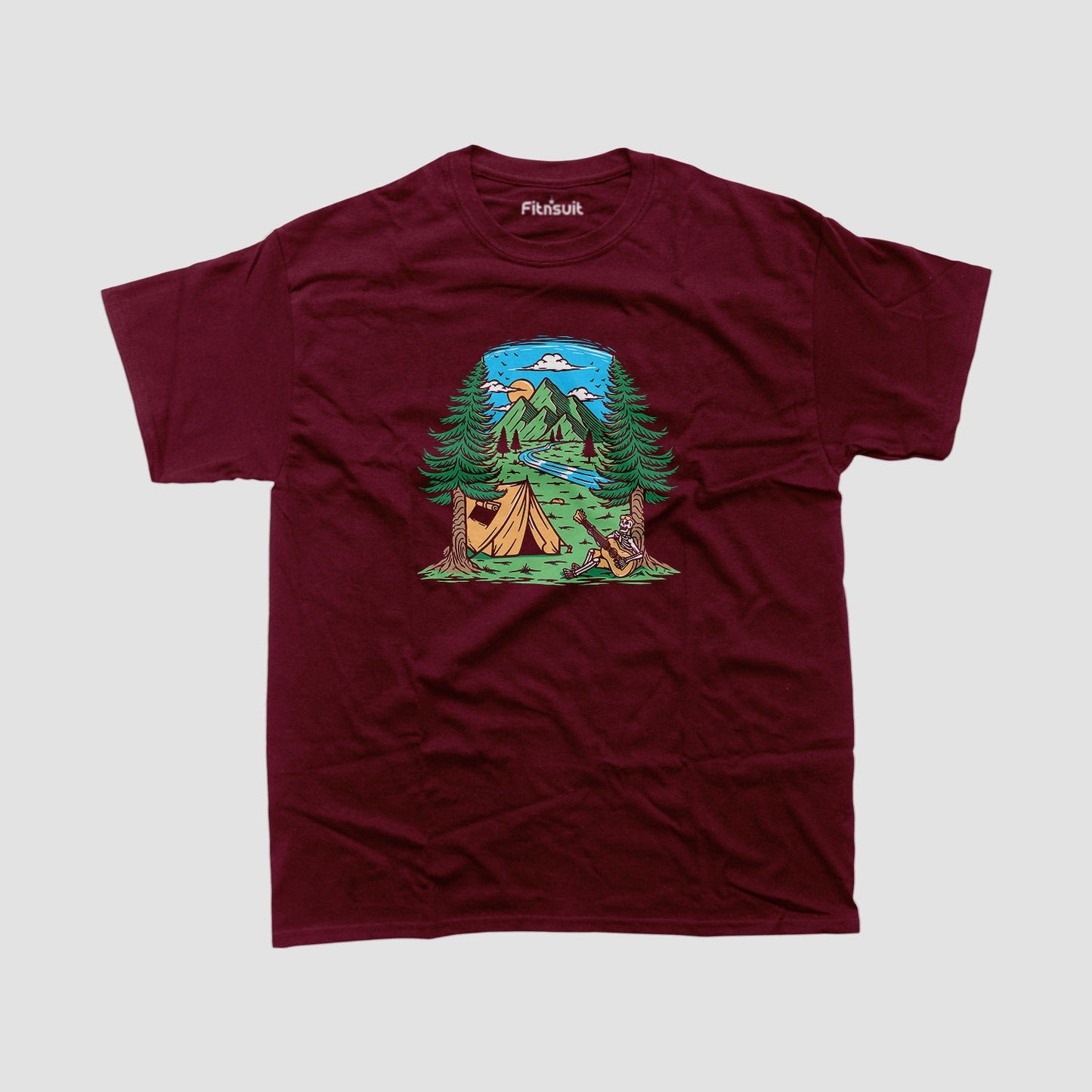Couple Camping in Forest T shirt for everyone