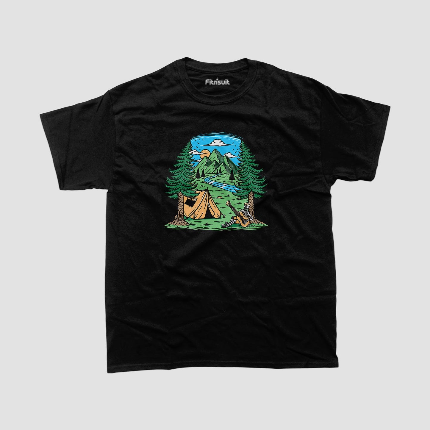 Couple Camping in Forest T shirt for everyone